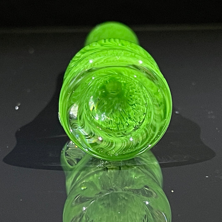 Thick Green Frit Chillum Glass Pipe Chuck Glass