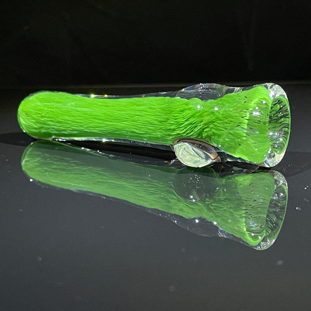 Thick Green Frit Chillum Glass Pipe Chuck Glass