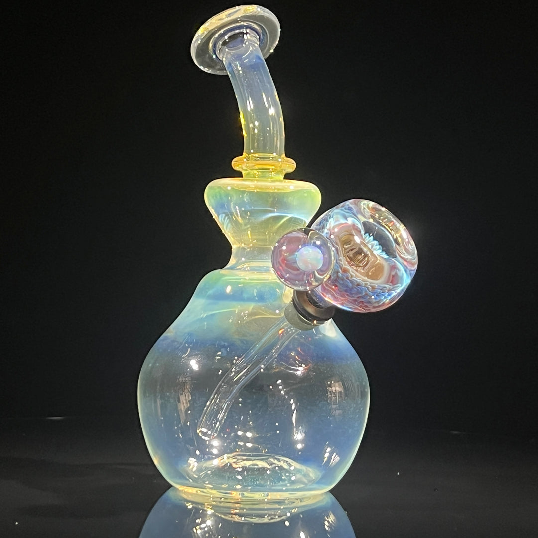 Heavy Silver Fumed Mini Bong Glass Pipe Tako Glass