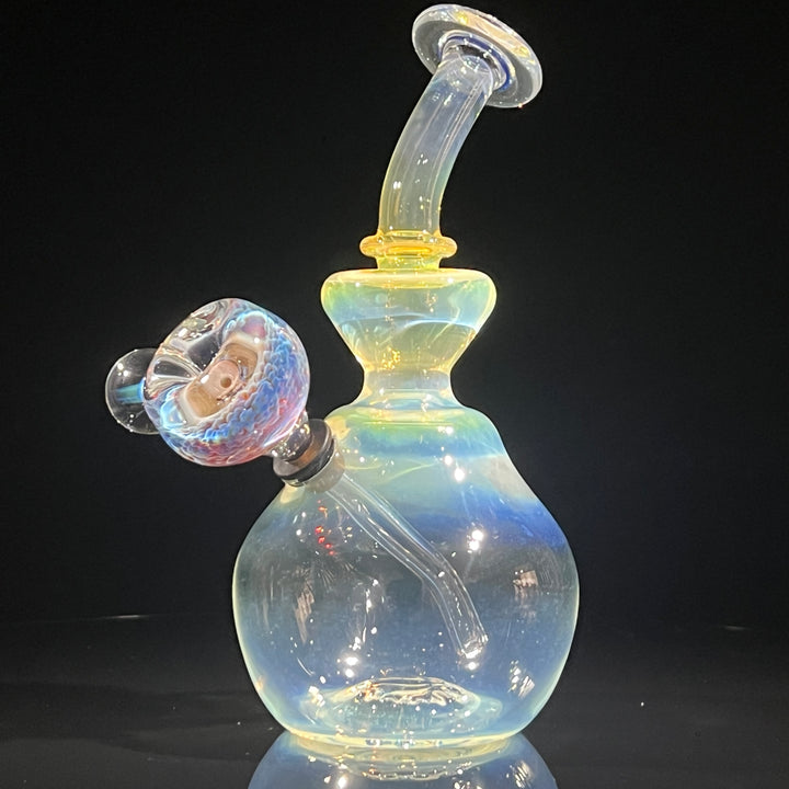 Heavy Silver Fumed Mini Bong Glass Pipe Tako Glass