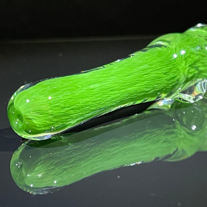 Thick Green Frit Chillum Glass Pipe Chuck Glass