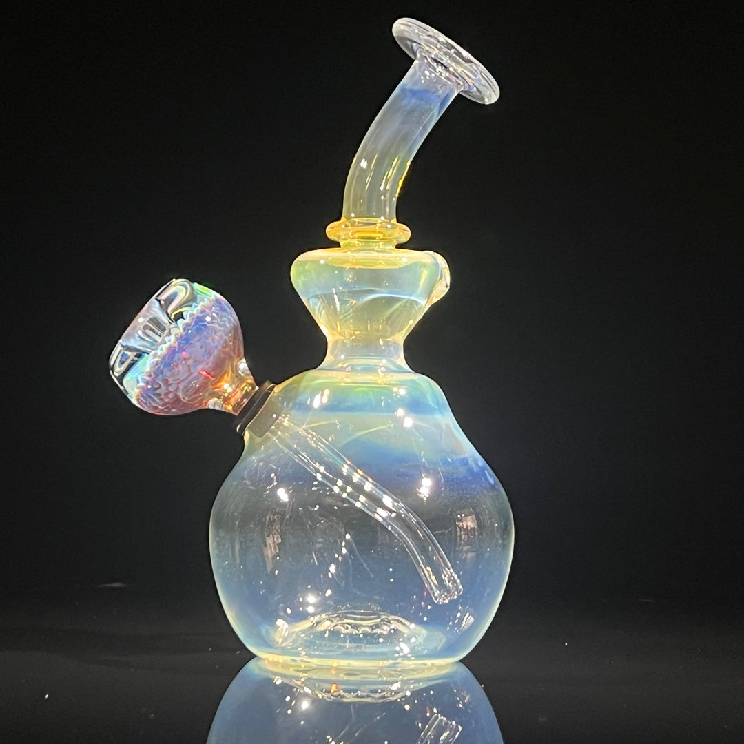 Heavy Silver Fumed Mini Bong Glass Pipe Tako Glass