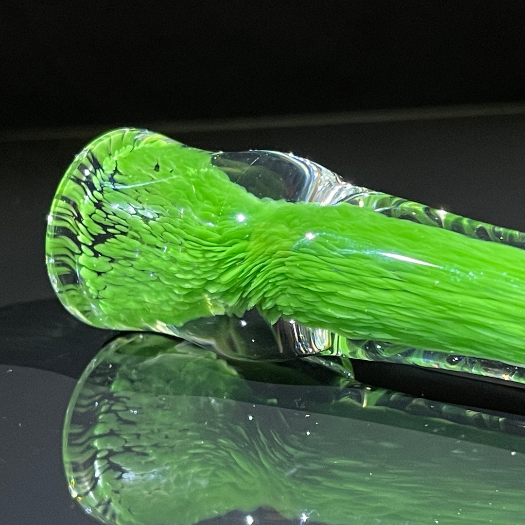 Thick Green Frit Chillum Glass Pipe Chuck Glass