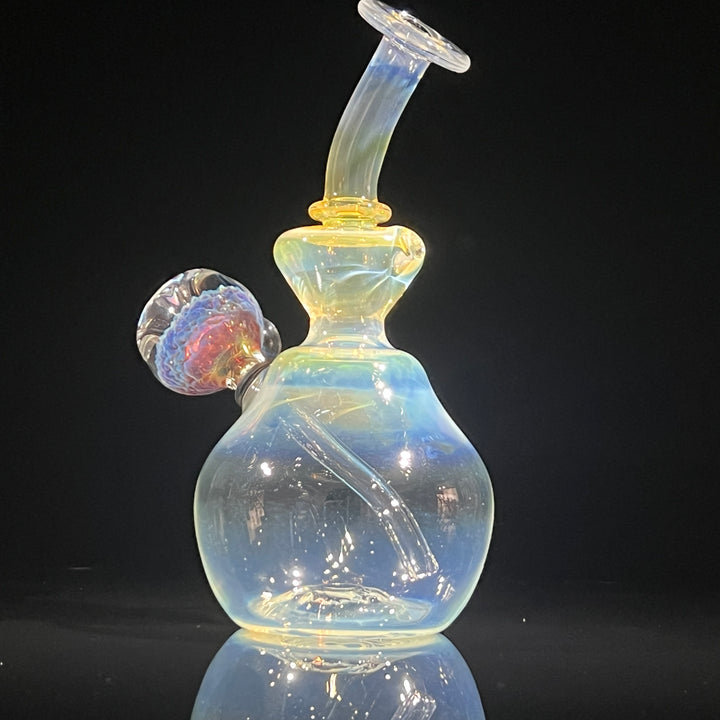 Heavy Silver Fumed Mini Bong Glass Pipe Tako Glass