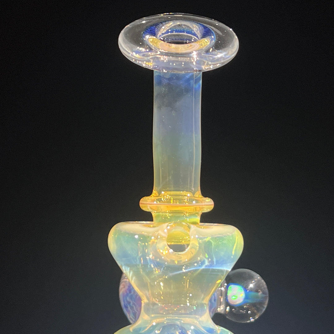 Heavy Silver Fumed Mini Bong Glass Pipe Tako Glass