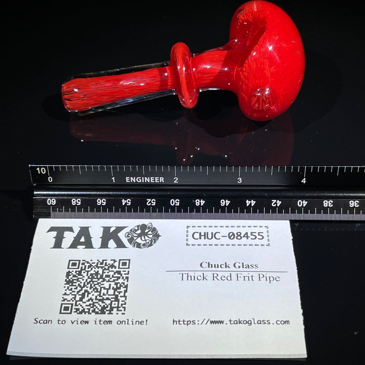 Thick Red Frit Pipe Glass Pipe Chuck Glass