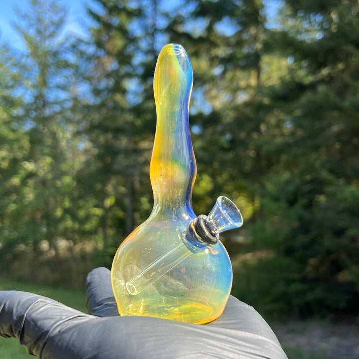 5" Silver Fumed Mini Bong Glass Pipe Mary Jane's Glass   