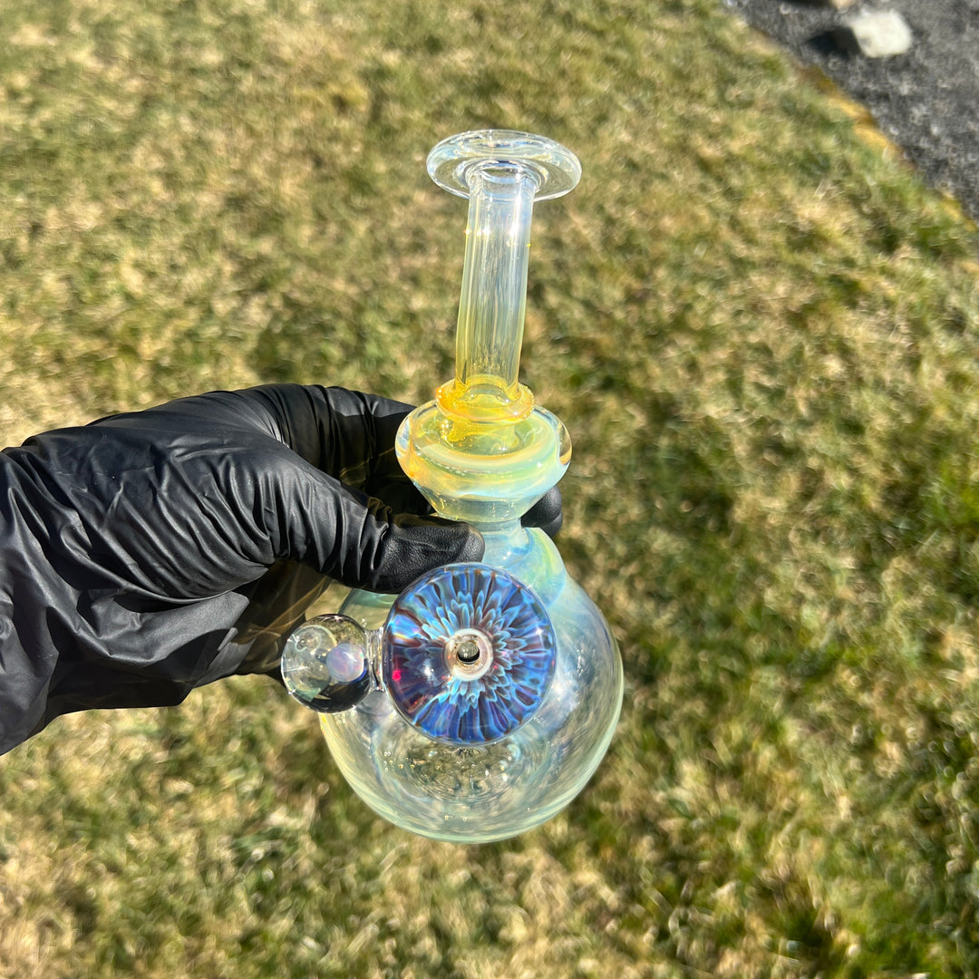 Heavy Silver Fumed Mini Bong Glass Pipe Tako Glass