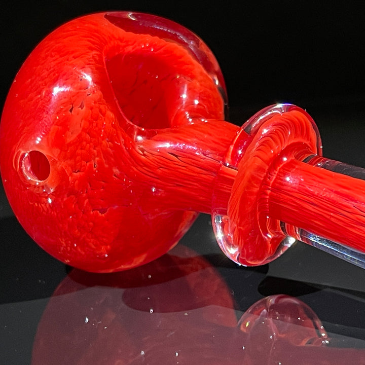 Thick Red Frit Pipe Glass Pipe Chuck Glass