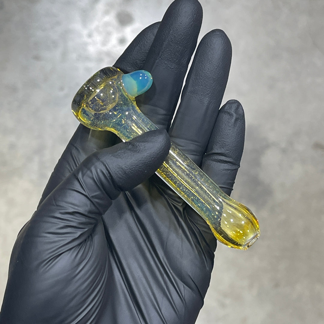 Frit Pocket Chillum Glass Pipe T-Bag Glass   