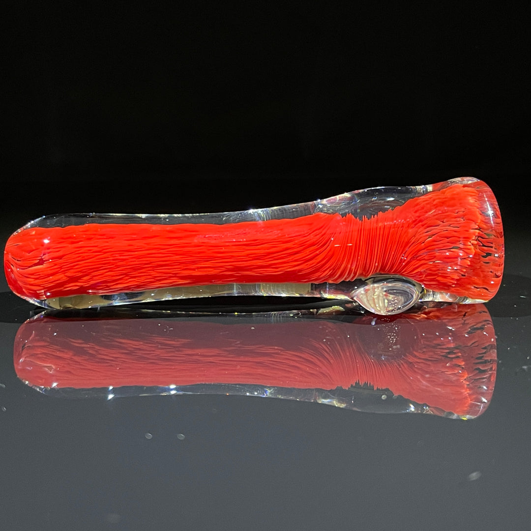 Thick Red Frit Chillum Glass Pipe Chuck Glass