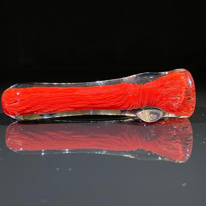 Thick Red Frit Chillum Glass Pipe Chuck Glass