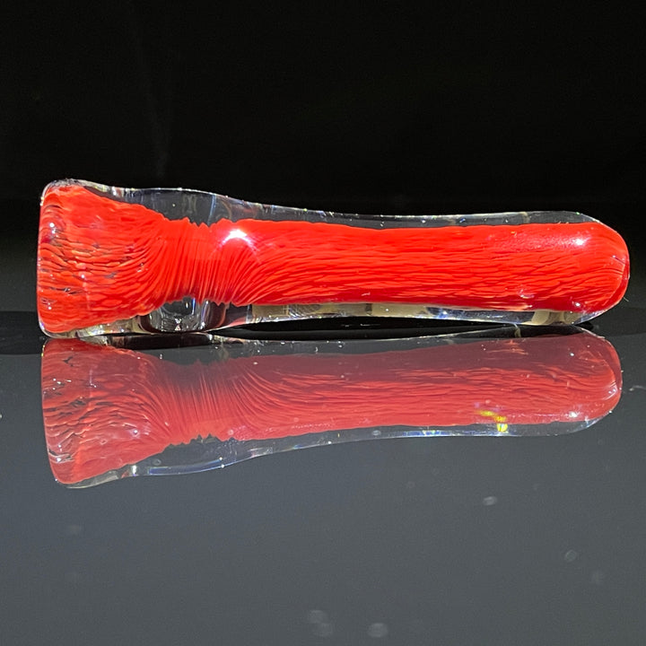 Thick Red Frit Chillum Glass Pipe Chuck Glass