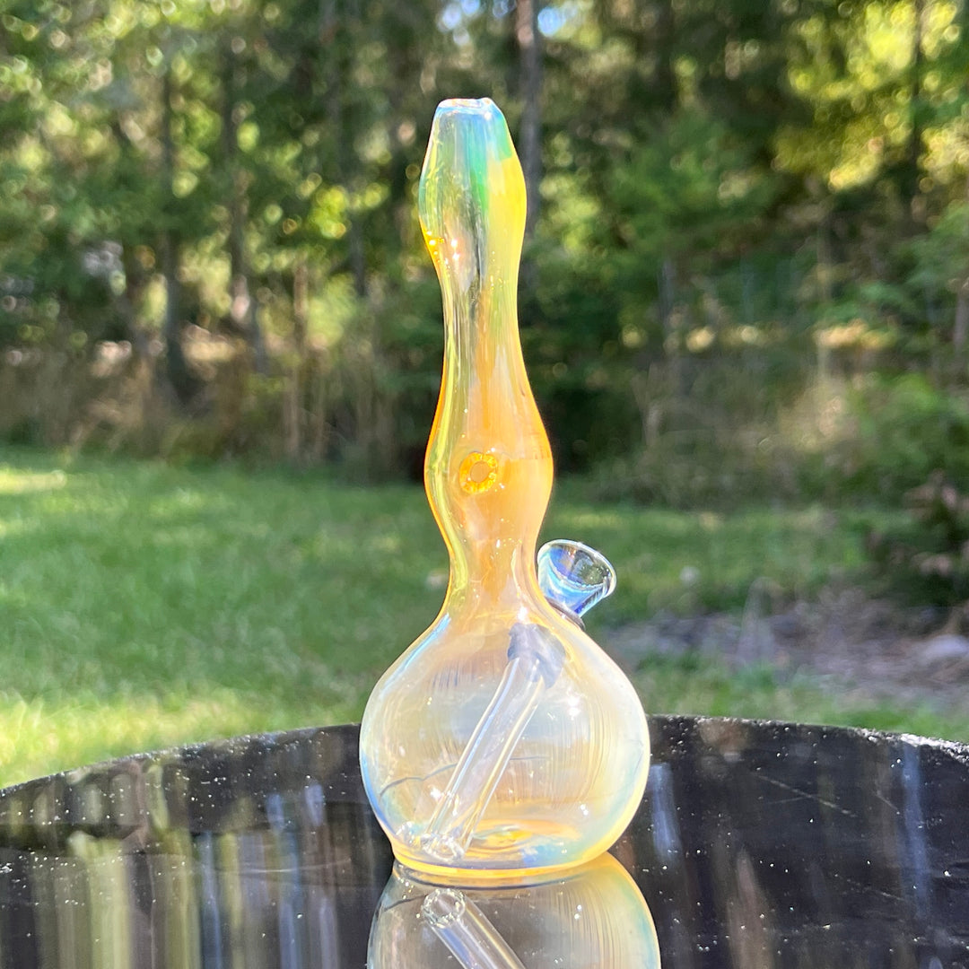 5" Silver Fumed Mini Bong Glass Pipe Mary Jane's Glass   