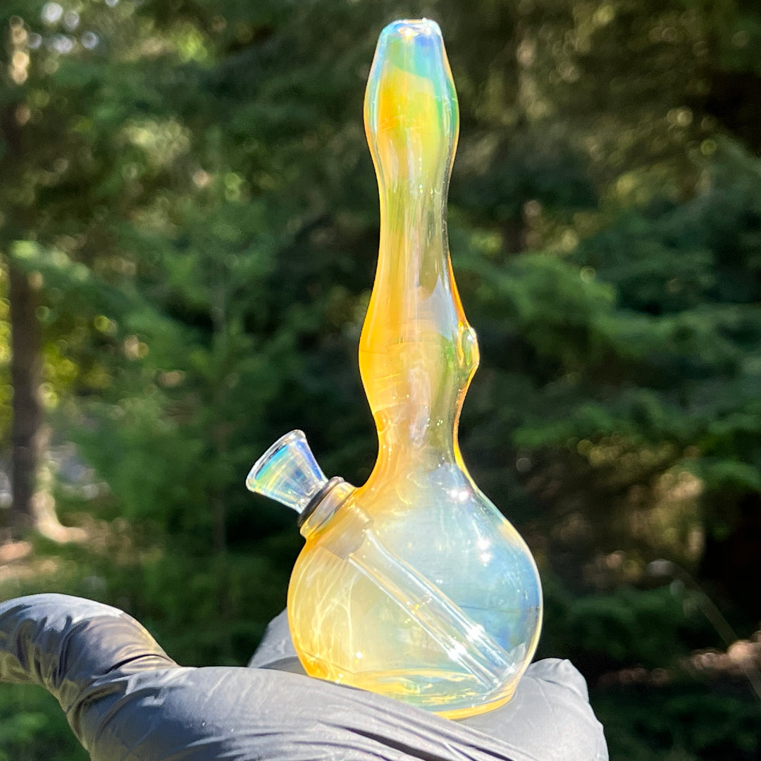 5" Silver Fumed Mini Bong Glass Pipe Mary Jane's Glass   