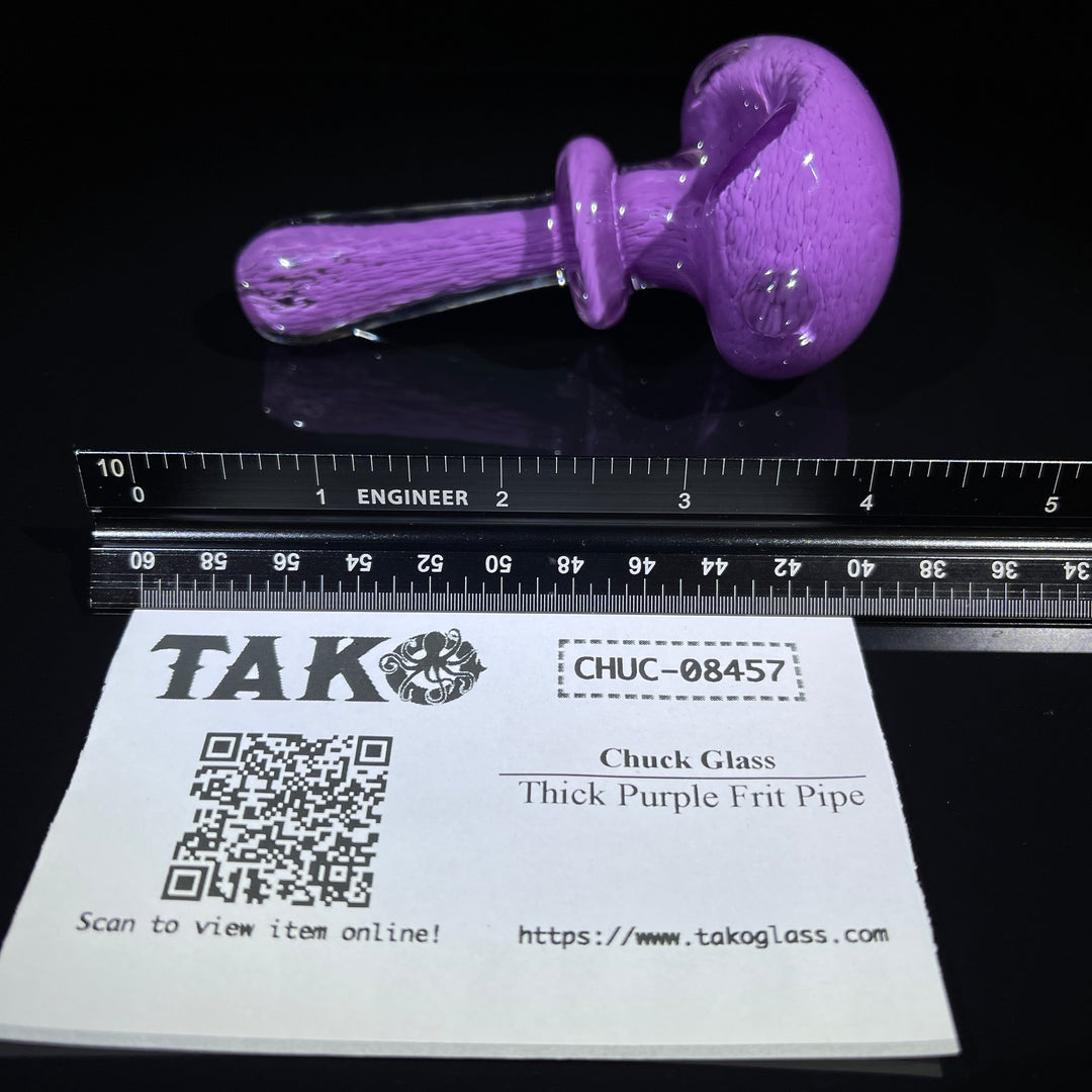 Thick Purple Frit Pipe Glass Pipe Chuck Glass