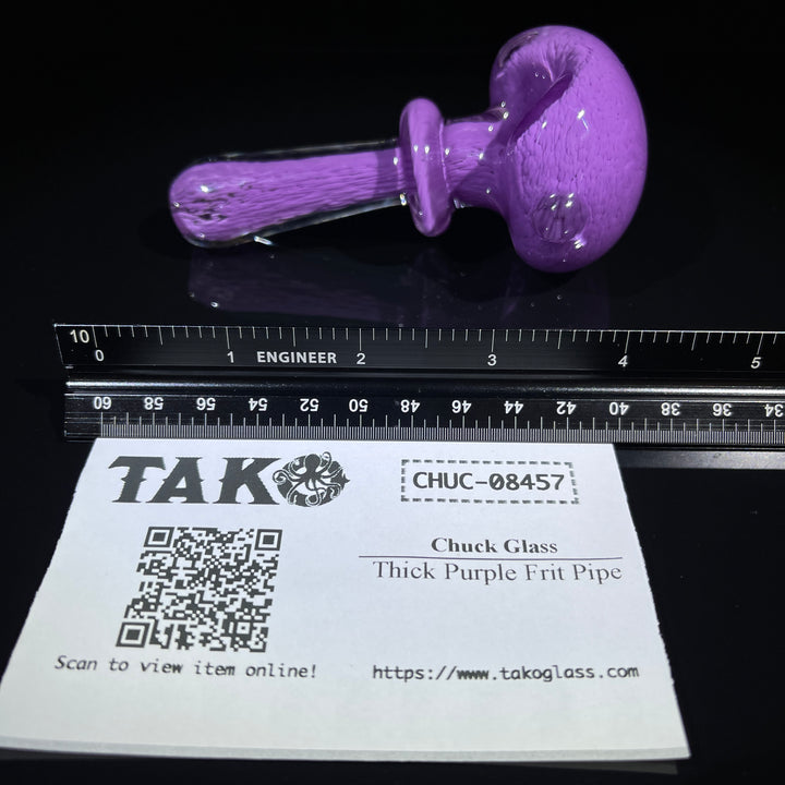 Thick Purple Frit Pipe Glass Pipe Chuck Glass