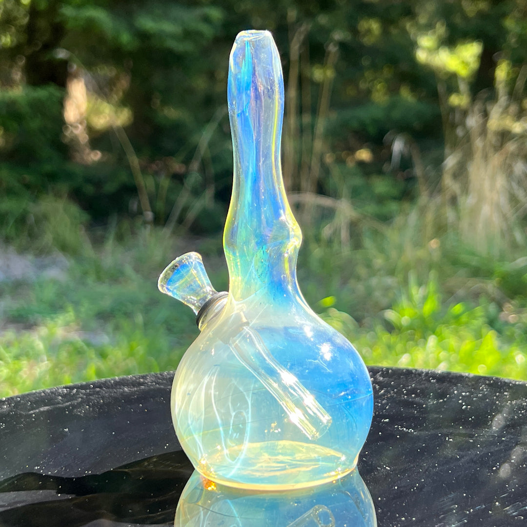 5" Silver Fumed Mini Bong Glass Pipe Mary Jane's Glass   