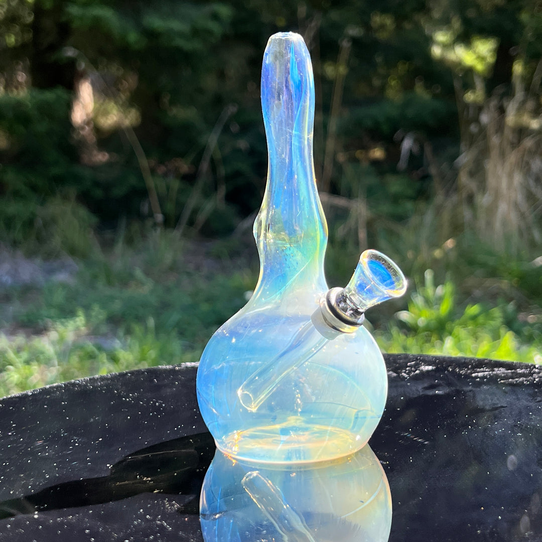 5" Silver Fumed Mini Bong Glass Pipe Mary Jane's Glass   