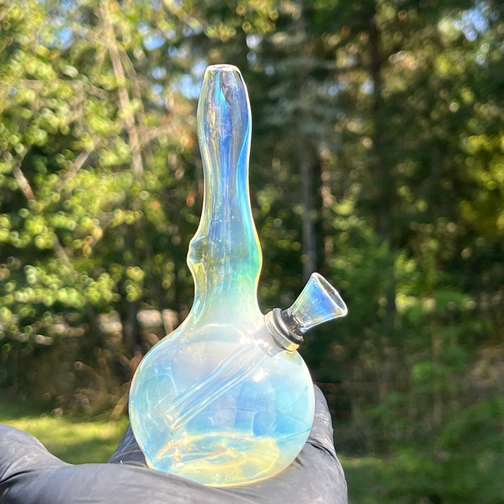 5" Silver Fumed Mini Bong Glass Pipe Mary Jane's Glass   