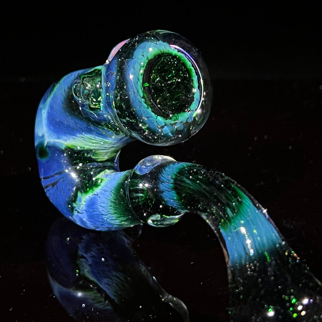 Deep Green Sherlock Mushroom Opal Glass Pipe Beezy Glass