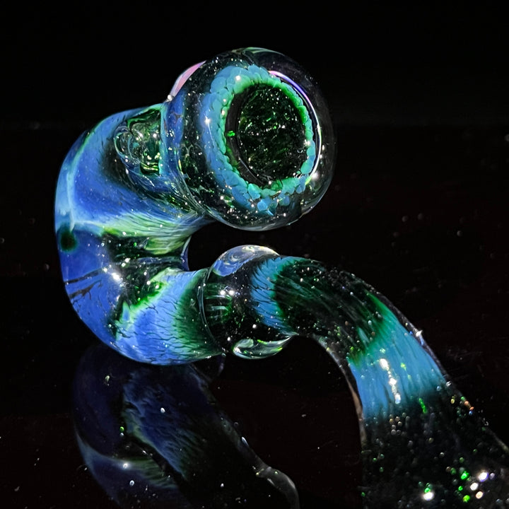 Deep Green Sherlock Mushroom Opal Glass Pipe Beezy Glass