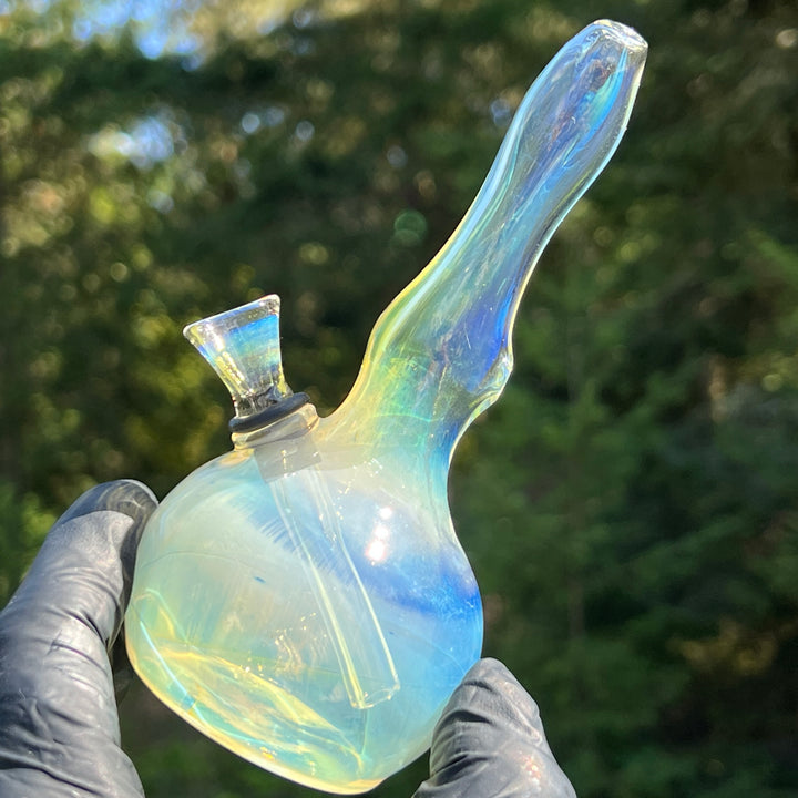 5" Silver Fumed Mini Bong Glass Pipe Mary Jane's Glass   