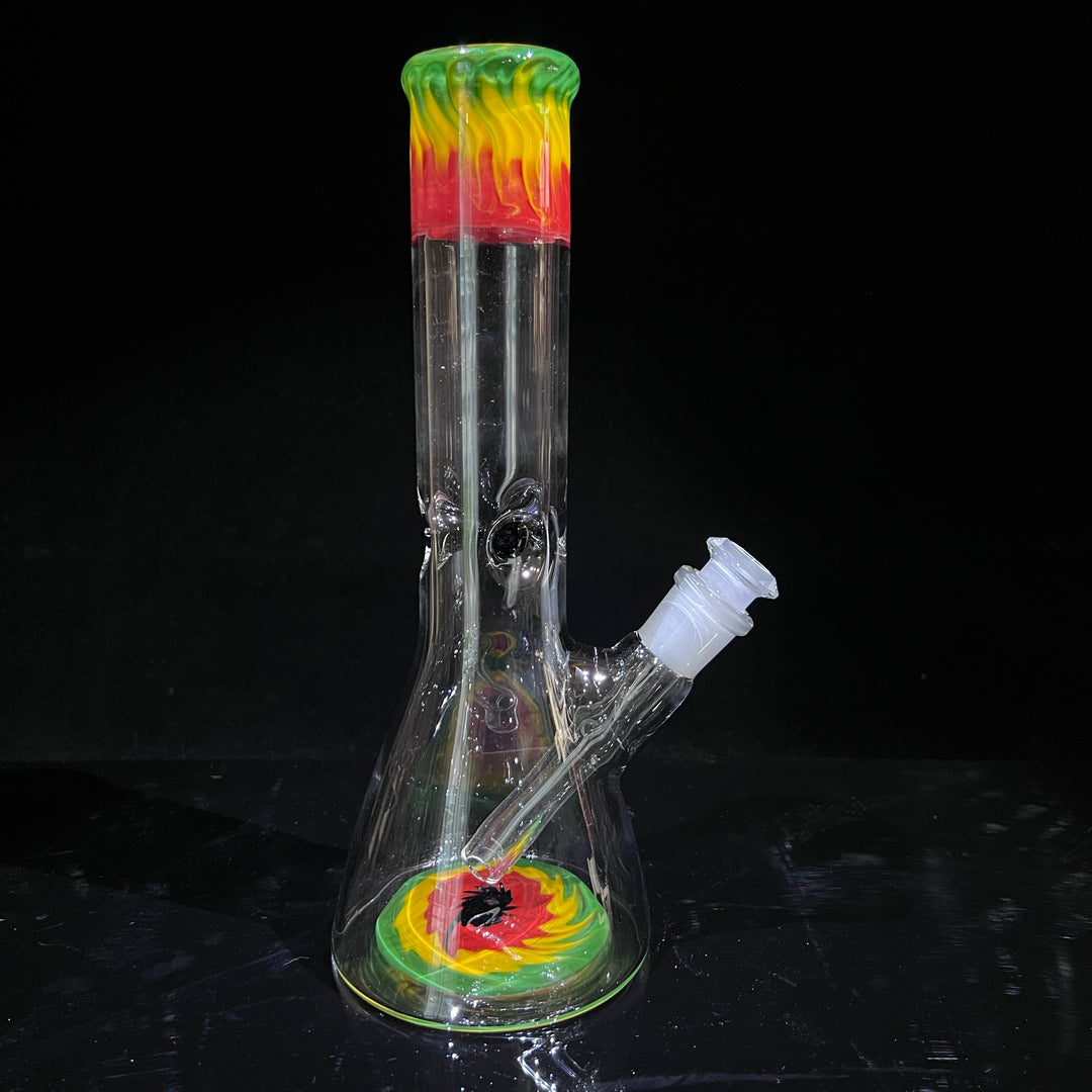 Glass Berry Cupcake 11"Rasta Beaker Bong Glass Pipe Glass Berry Cupcake   