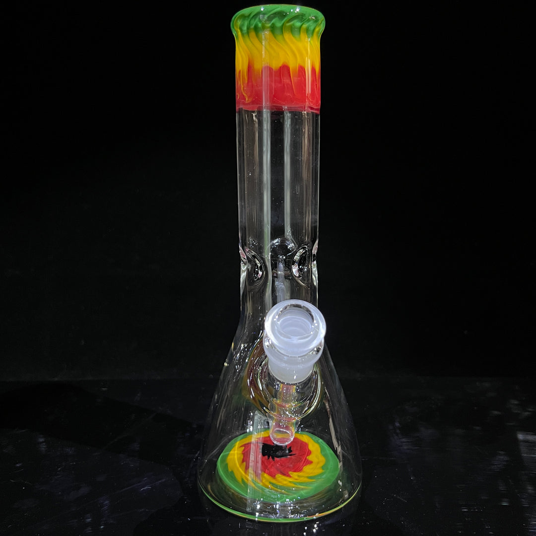 Glass Berry Cupcake 11"Rasta Beaker Bong Glass Pipe Glass Berry Cupcake   