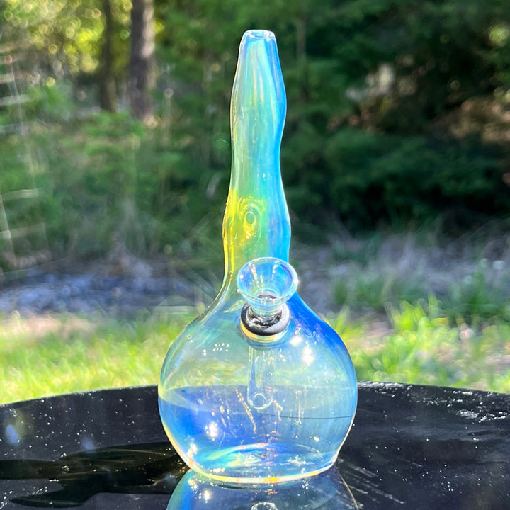 5" Silver Fumed Mini Bong Glass Pipe Mary Jane's Glass   