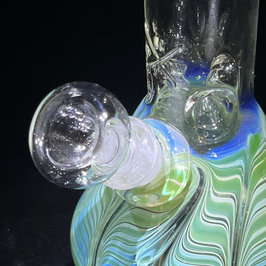 10" Fumed Bent Neck Beaker Bong Glass Pipe Mary Jane's Glass   