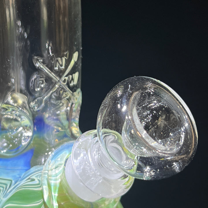 10" Fumed Bent Neck Beaker Bong Glass Pipe Mary Jane's Glass   