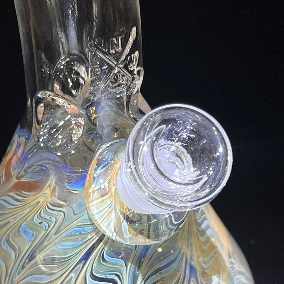 10" Fumed Bent Neck Beaker Bong Glass Pipe Mary Jane's Glass   