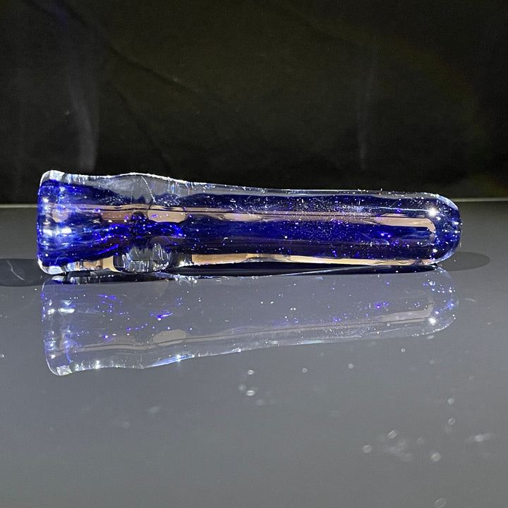 Thick Blue Frit Chillum Glass Pipe Chuck Glass