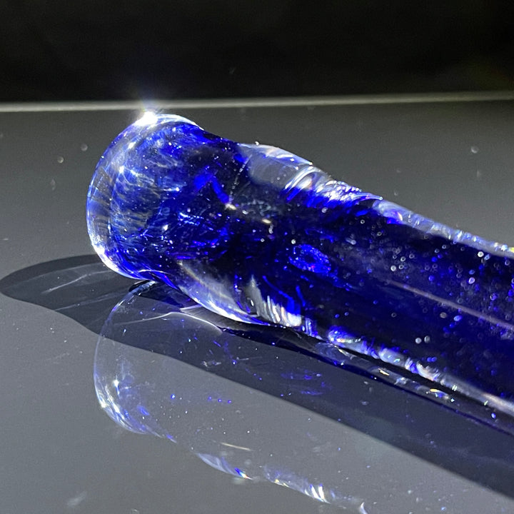 Thick Blue Frit Chillum Glass Pipe Chuck Glass