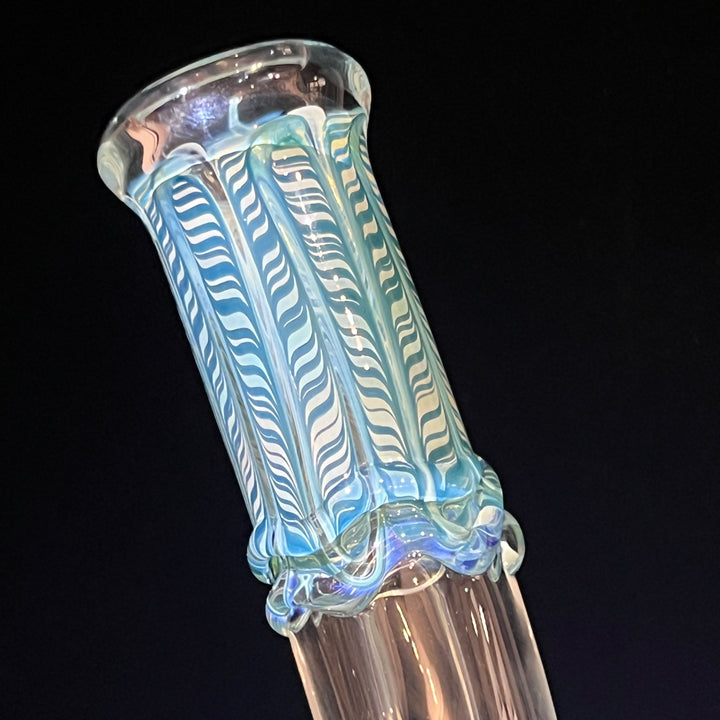 9.5" Fumed Bent Neck Beaker Bong Glass Pipe Mary Jane's Glass   