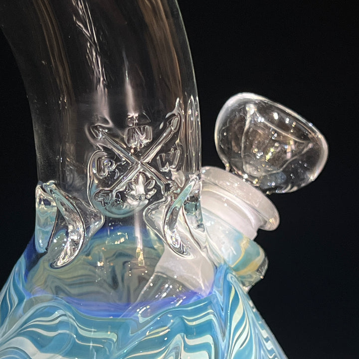 9.5" Fumed Bent Neck Beaker Bong Glass Pipe Mary Jane's Glass   