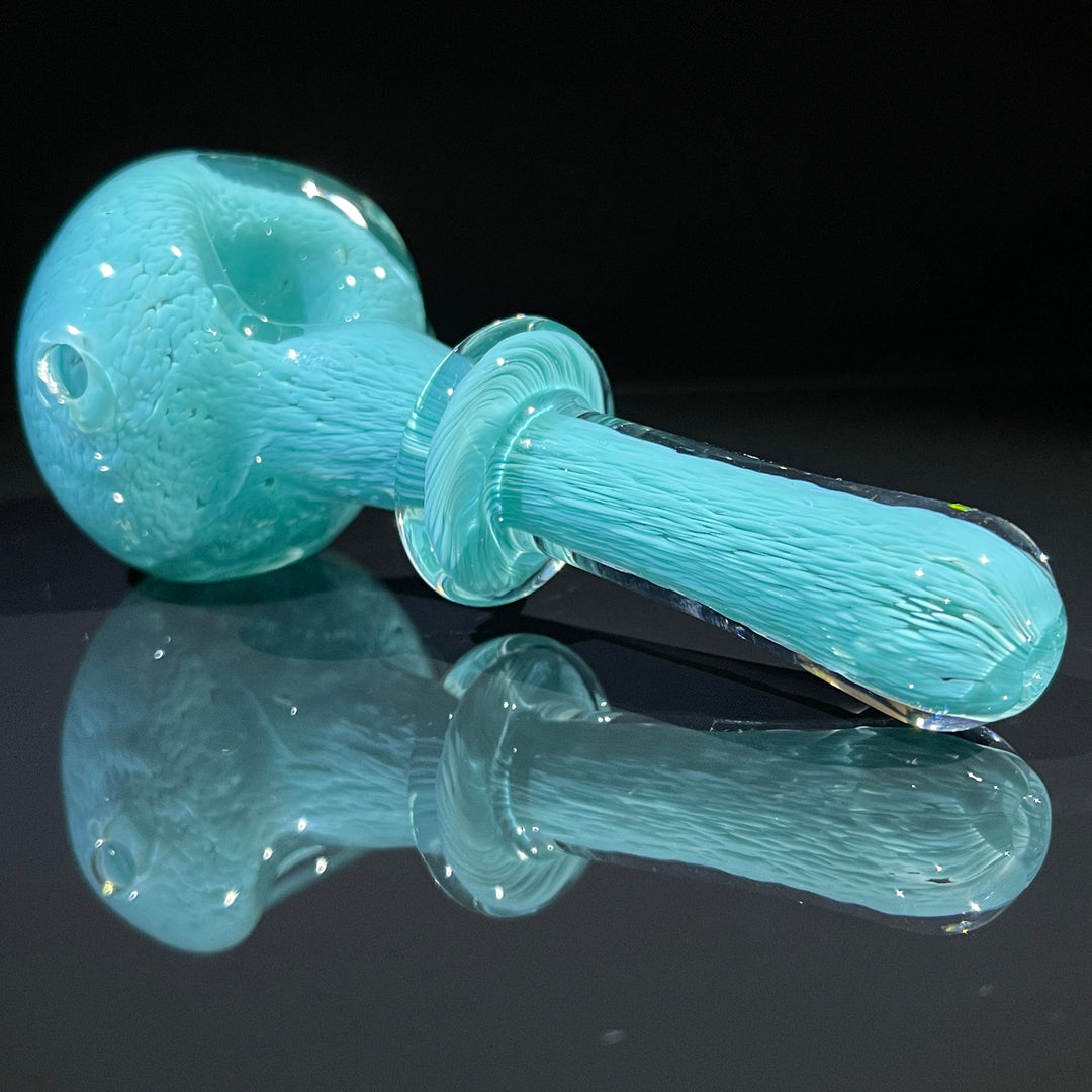 Thick Turquoise Frit Pipe Glass Pipe Chuck Glass