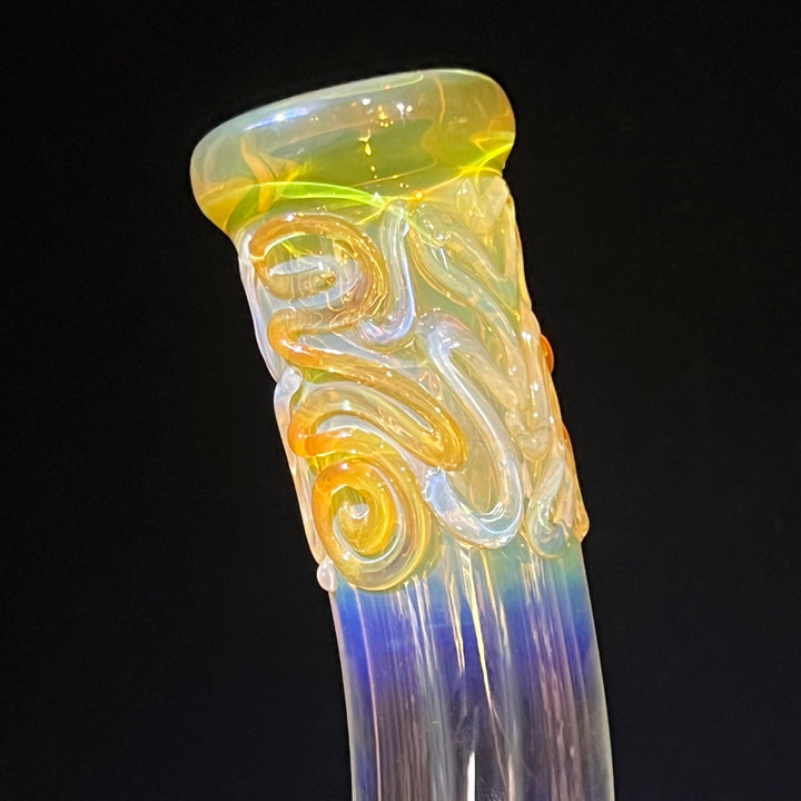 10.5" Fumed Bent Neck Beaker Bong Glass Pipe Mary Jane's Glass   