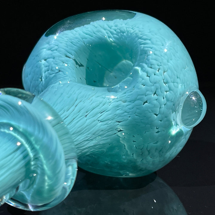 Thick Turquoise Frit Pipe Glass Pipe Chuck Glass