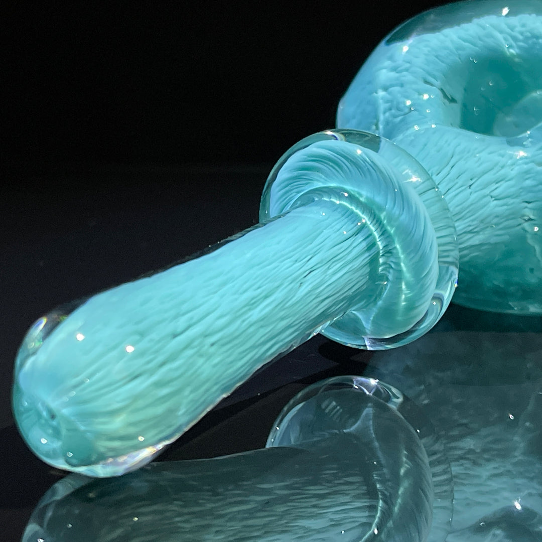 Thick Turquoise Frit Pipe Glass Pipe Chuck Glass