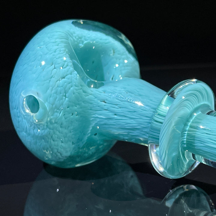 Thick Turquoise Frit Pipe Glass Pipe Chuck Glass