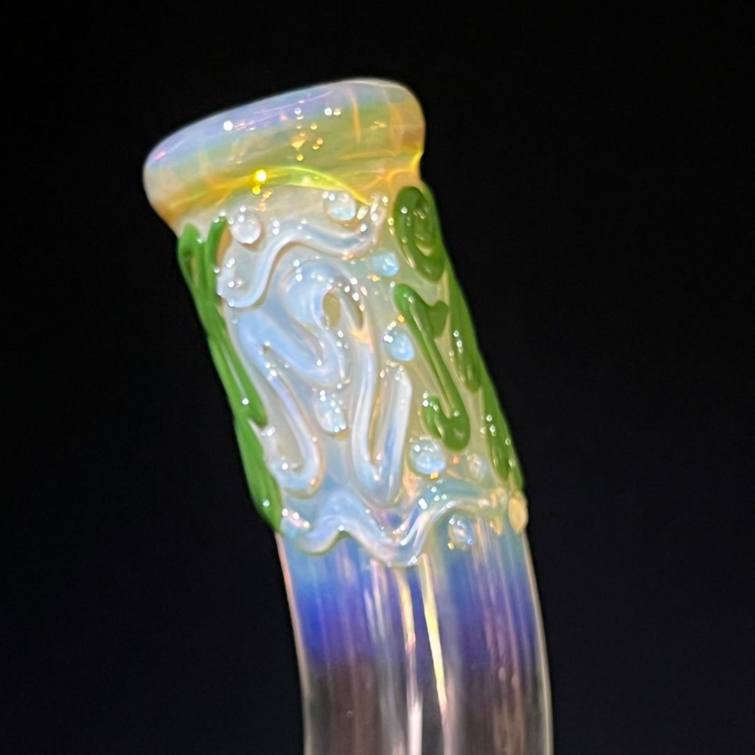 10" Fumed Bent Neck Beaker Bong Glass Pipe Mary Jane's Glass   