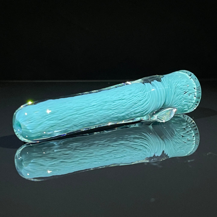 Thick Turquoise Frit Chillum Glass Pipe Chuck Glass