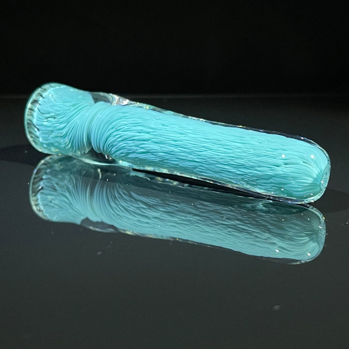 Thick Turquoise Frit Chillum Glass Pipe Chuck Glass