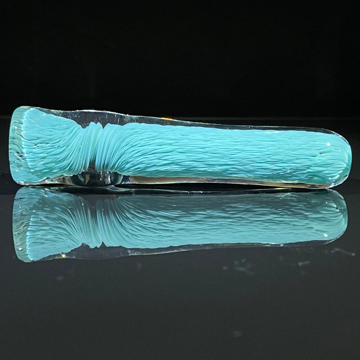 Thick Turquoise Frit Chillum Glass Pipe Chuck Glass