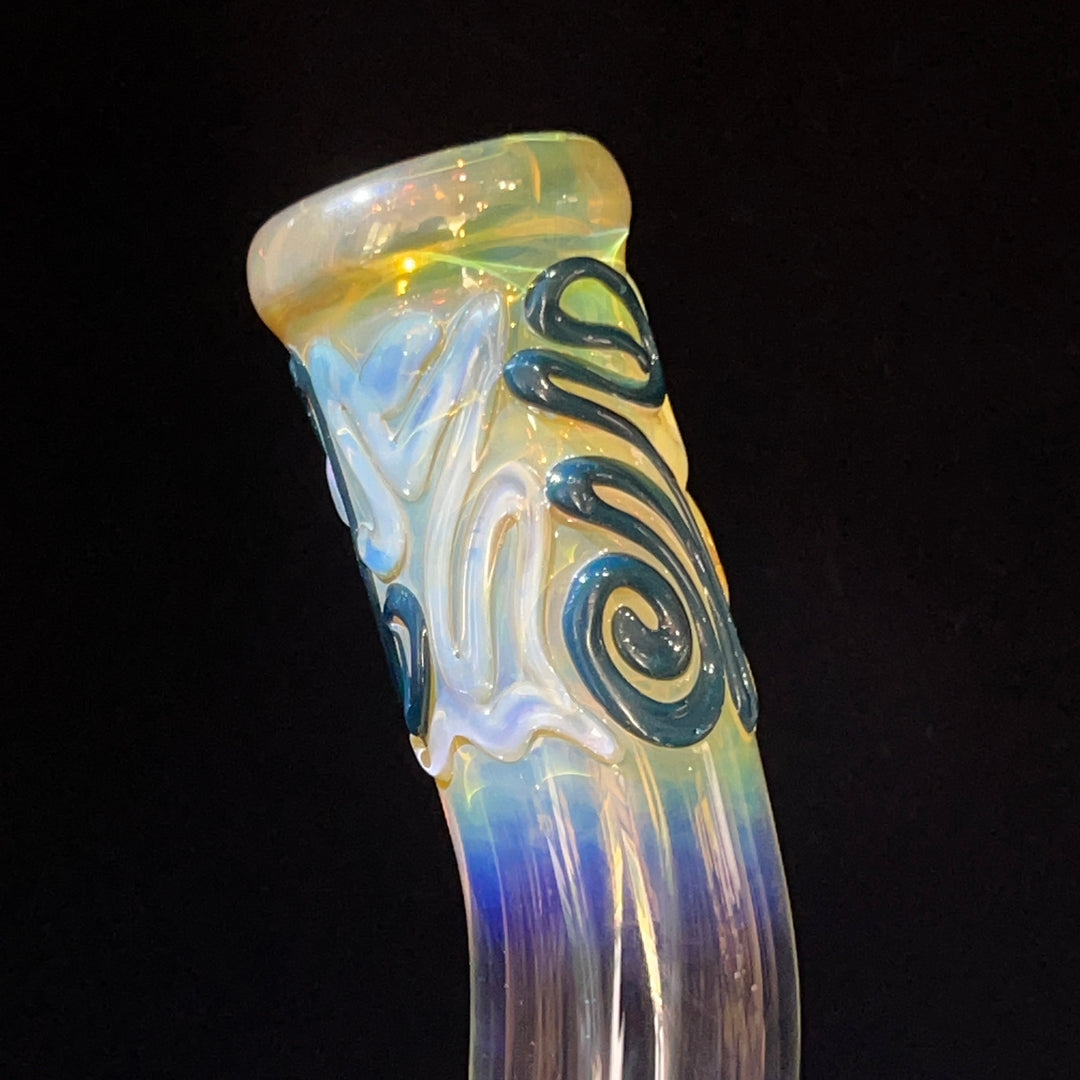 10.5" Fumed Bent Neck Beaker Bong Glass Pipe Mary Jane's Glass   