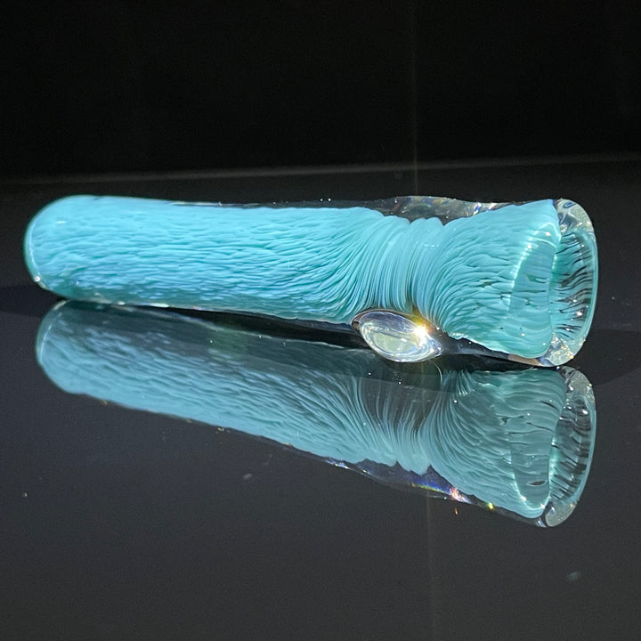 Thick Turquoise Frit Chillum Glass Pipe Chuck Glass