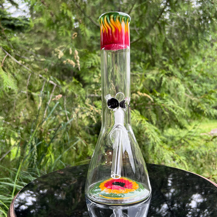 Glass Berry Cupcake 11"Rasta Beaker Bong Glass Pipe Glass Berry Cupcake   