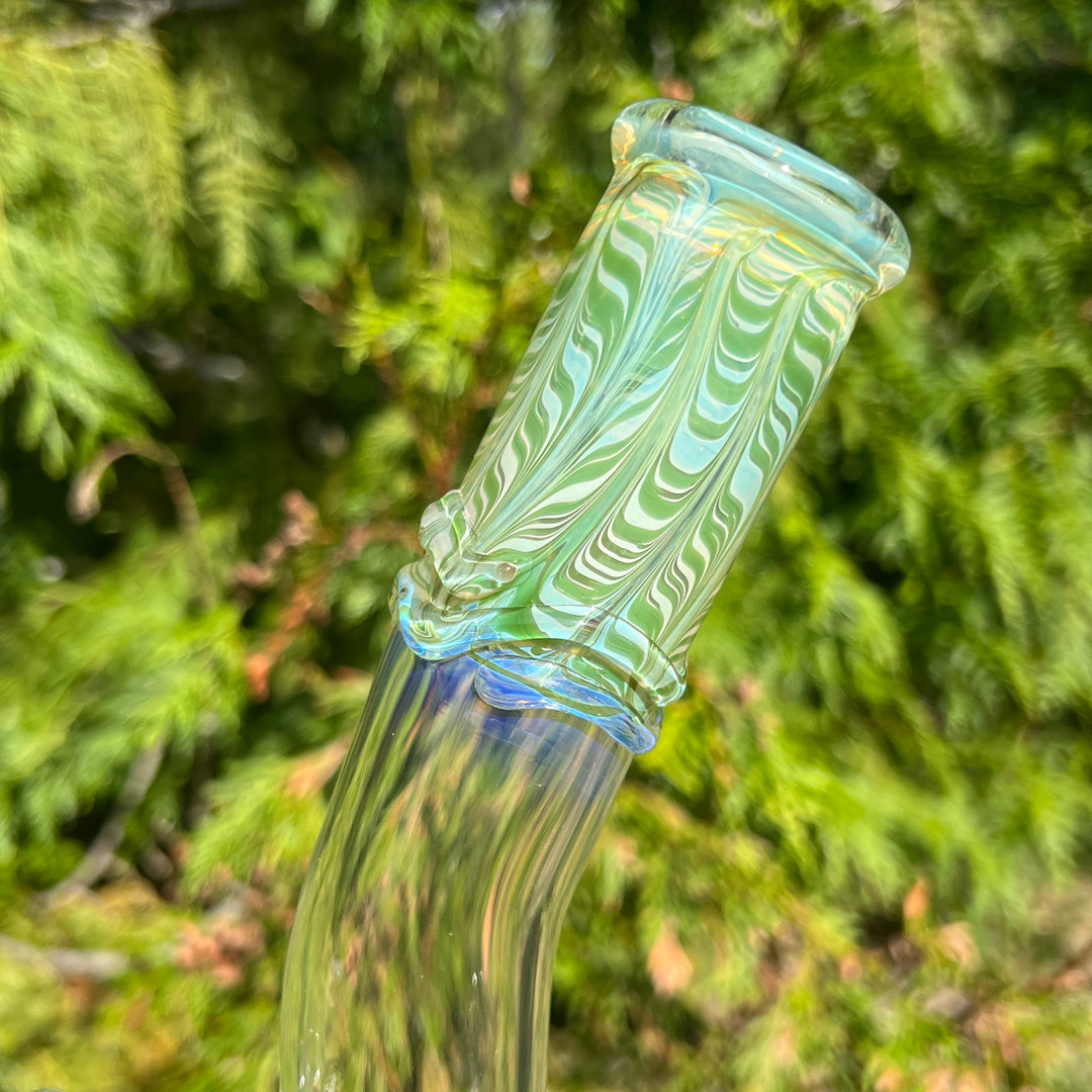 10" Fumed Bent Neck Beaker Bong Glass Pipe Mary Jane's Glass   